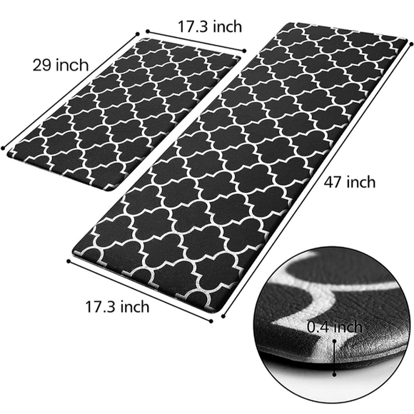 KMAT Kitchen Mat [2 PCS] Cushioned Anti-Fatigue Mat, Waterproof Kitchen Mat - Picture 2 of 6